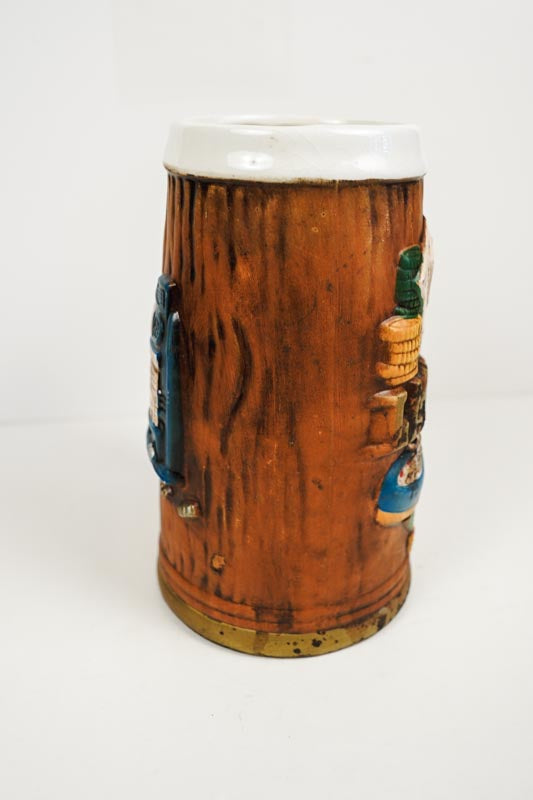 Las Vegas Souvenir Mug Beer Stein Embossed Ceramic Made in Japan