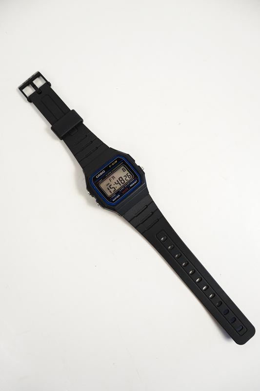 Casio F-91W Mens Watch Digital Chronograph Black Resin Date Alarm Backlight WR