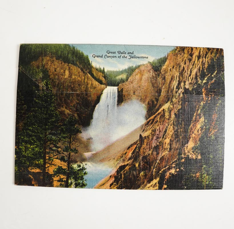 Yellowstone National Park Postcard Collection Souvenir Photos Folded Set