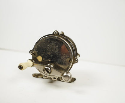 Antique Atlas Portage Raised Pillar Fly Fishing Reel 60 Silver Vintage USA Made