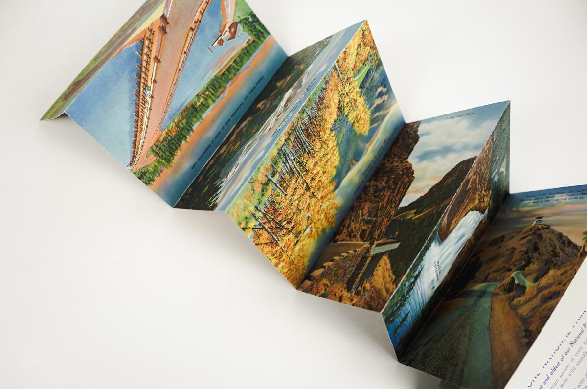Yellowstone National Park Postcard Collection Souvenir Photos Folded Set