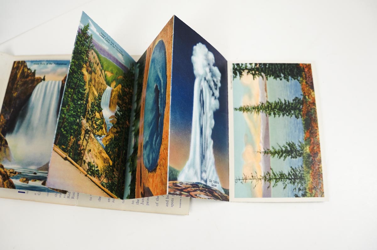 Yellowstone National Park Postcard Collection Souvenir Photos Folded Set