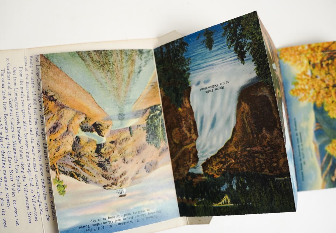 Yellowstone National Park Postcard Collection Souvenir Photos Folded Set