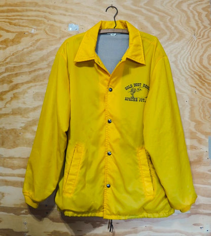 Yellow Gold Dust Resort Apache Jct. Arizona Lined Windbreaker Jacket L