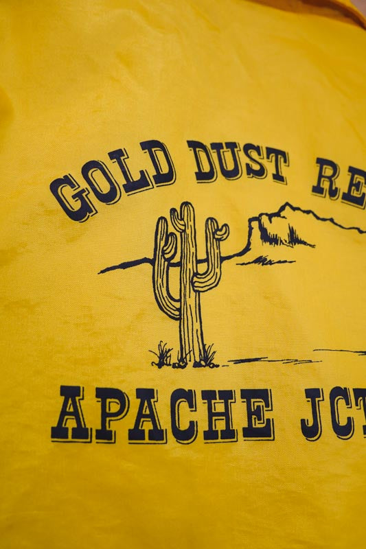 Yellow Gold Dust Resort Apache Jct. Arizona Lined Windbreaker Jacket L