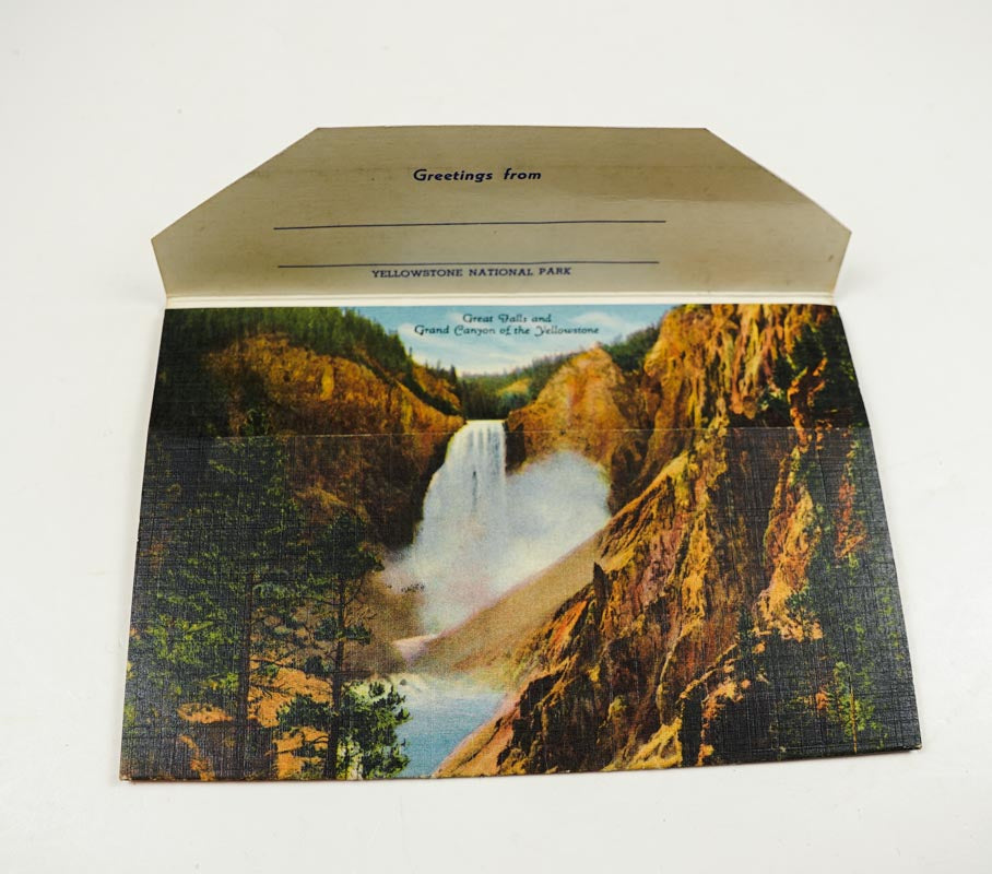 Yellowstone National Park Postcard Collection Souvenir Photos Folded Set