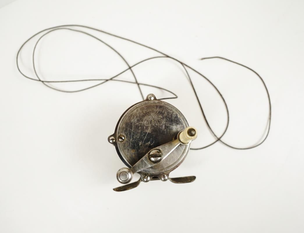 Antique Atlas Portage Raised Pillar Fly Fishing Reel 60 Silver Vintage USA Made