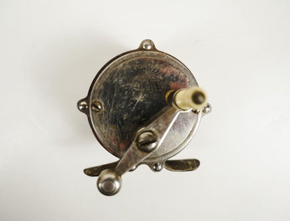 Antique Atlas Portage Raised Pillar Fly Fishing Reel 60 Silver Vintage USA Made