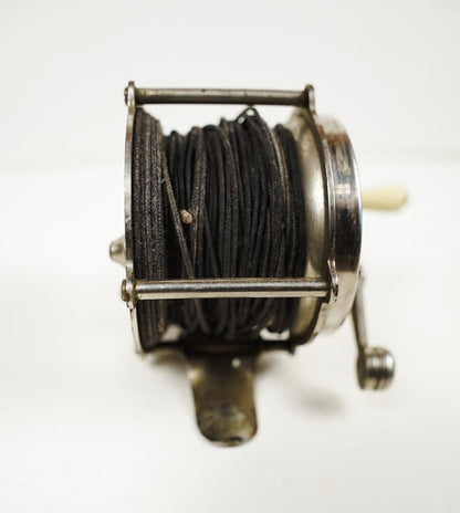 Antique Atlas Portage Raised Pillar Fly Fishing Reel 60 Silver Vintage USA Made