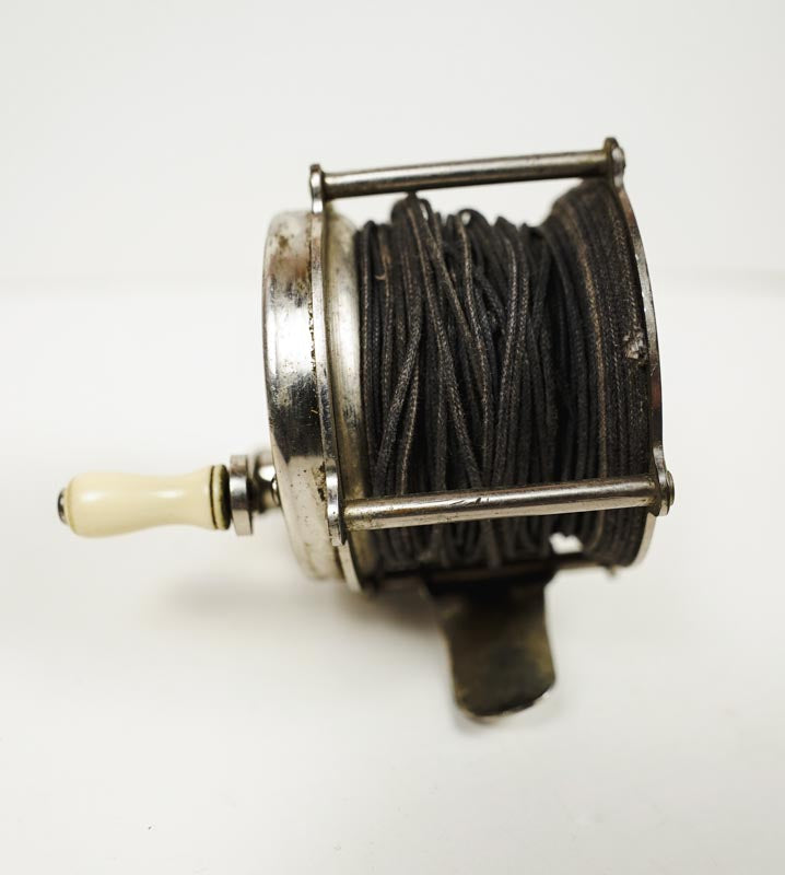 Antique Atlas Portage Raised Pillar Fly Fishing Reel 60 Silver Vintage USA Made