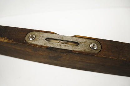 Vintage Primitive Wooden 12 Inch Carpenter Level Solid Brown Wood Antique