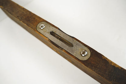 Vintage Primitive Wooden 12 Inch Carpenter Level Solid Brown Wood Antique
