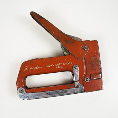 Vintage Red Swingline Heavy Duty Staple Gun Tacker #800