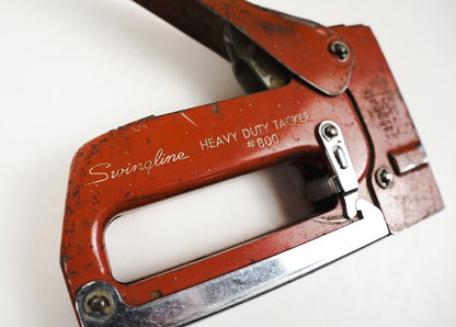 Vintage Red Swingline Heavy Duty Staple Gun Tacker #800