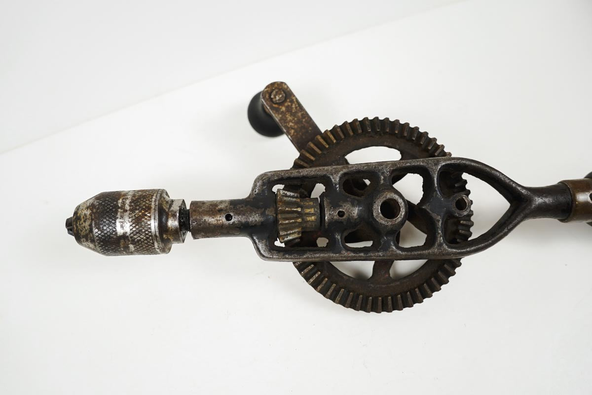 Antique Millers Falls Hand Cranked Gear Driver Manual Hand Drill Cast Iron Vtg
