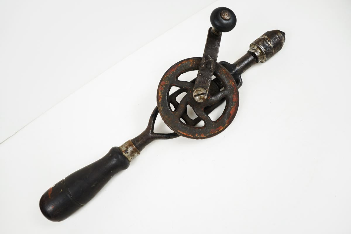 Antique Millers Falls Hand Cranked Gear Driver Manual Hand Drill Cast Iron Vtg