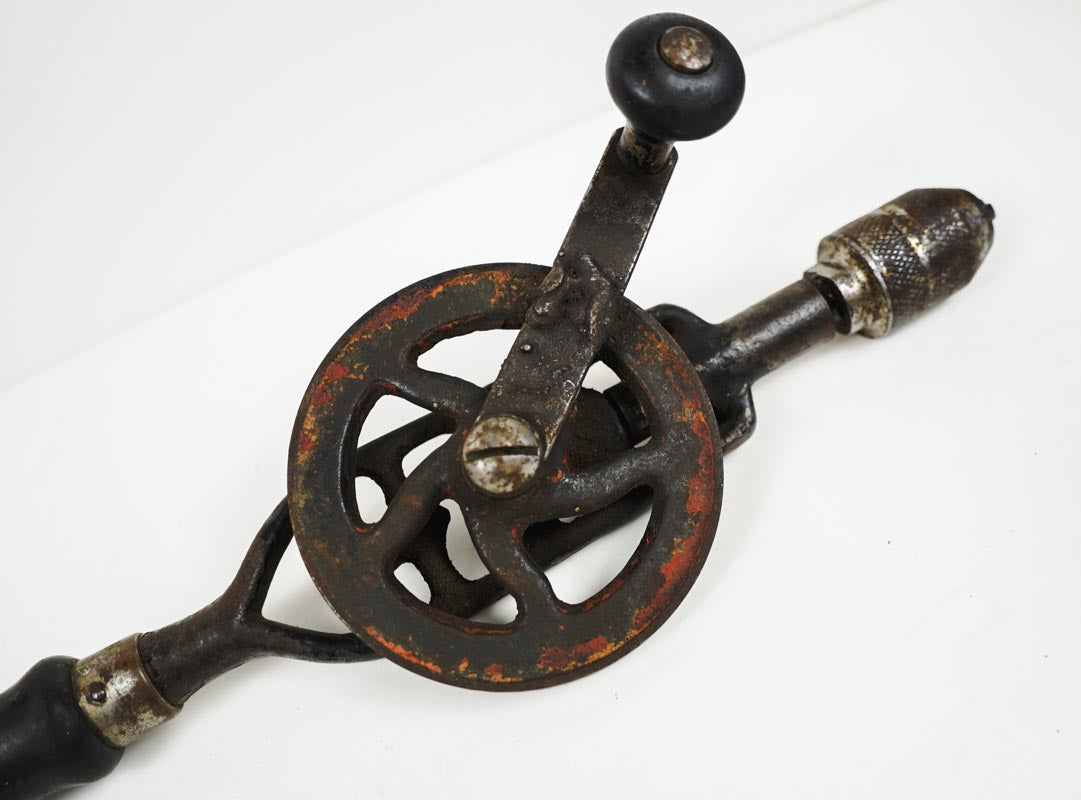 Antique Millers Falls Hand Cranked Gear Driver Manual Hand Drill Cast Iron Vtg