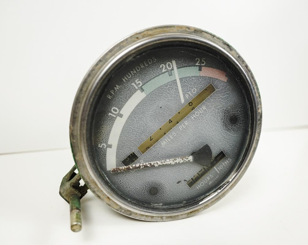 Vintage John Deere Tractor Tactometer RPM Gauge Hour Meter Green