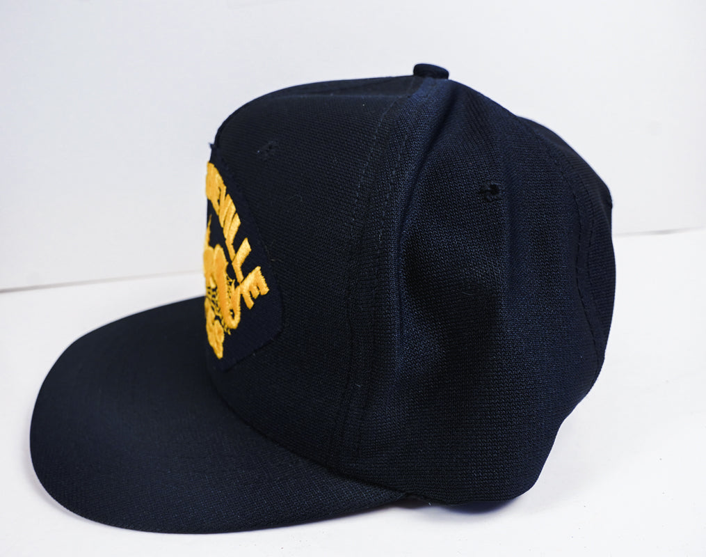 USS Asheville SSN-758 Black Ball Cap Yellow Emb. Submarine Dolphins Sub Vet Hat