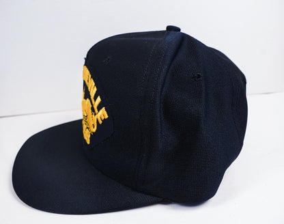 USS Asheville SSN-758 Black Ball Cap Yellow Emb. Submarine Dolphins Sub Vet Hat