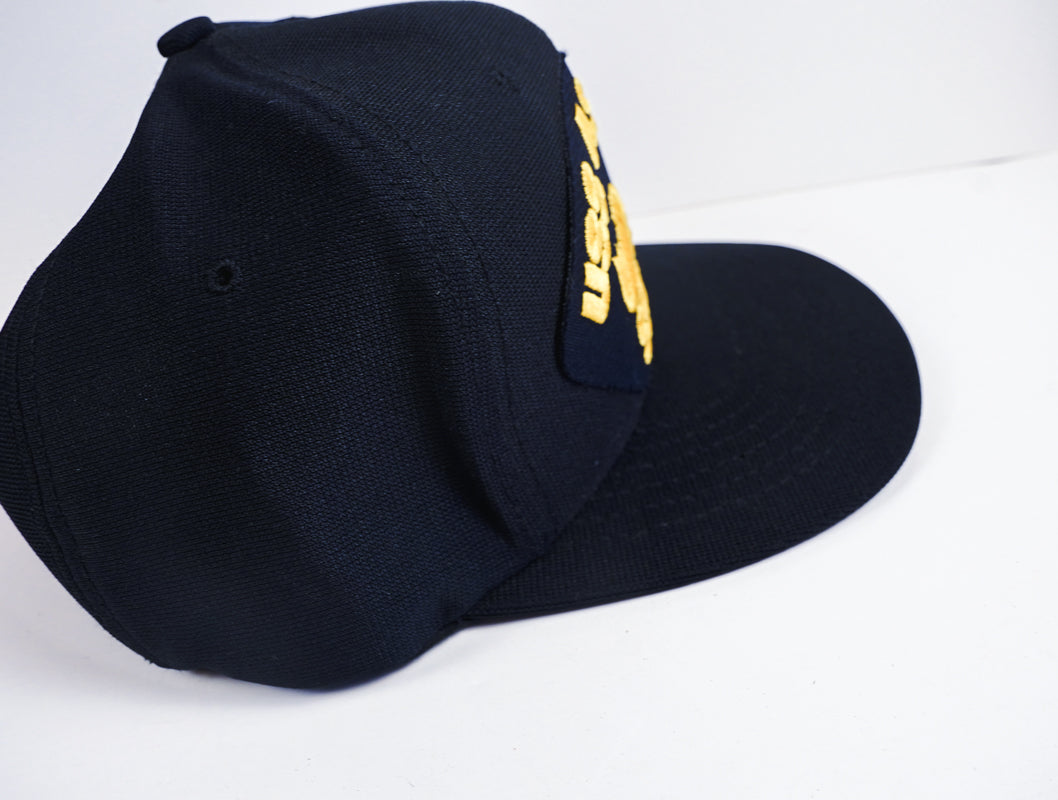 USS Asheville SSN-758 Black Ball Cap Yellow Emb. Submarine Dolphins Sub Vet Hat