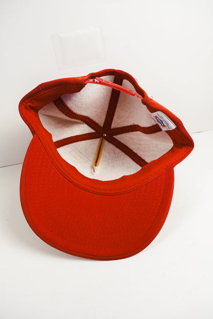 Red Peterbilt Cap Foam Hat with Oval Patch & Rope - Nissin Brand
