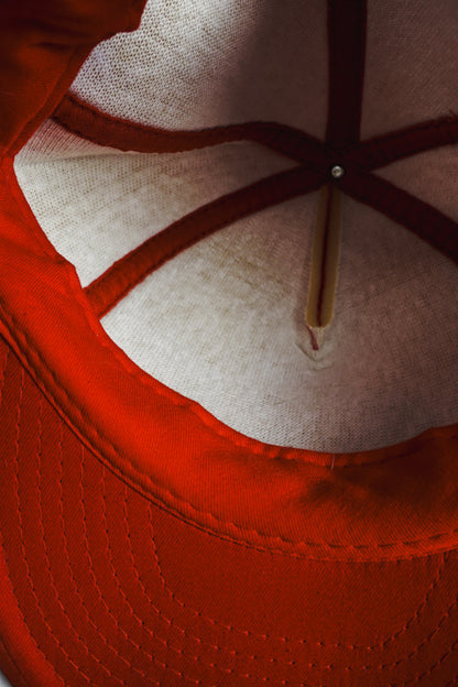 Red Peterbilt Cap Foam Hat with Oval Patch & Rope - Nissin Brand