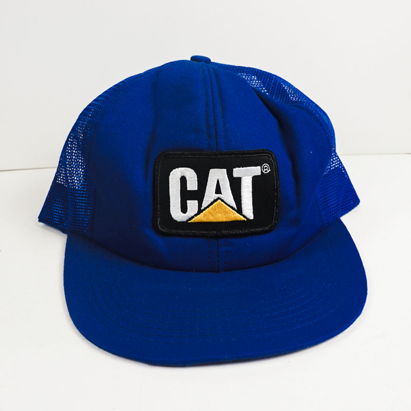 Caterpillar CAT Blue Truckers Hat Tonkin Brand Blue Mesh USA One Size