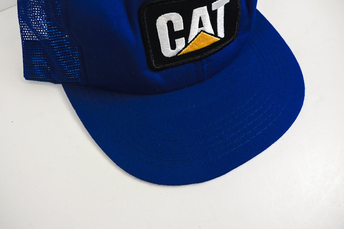 Caterpillar CAT Blue Truckers Hat Tonkin Brand Blue Mesh USA One Size