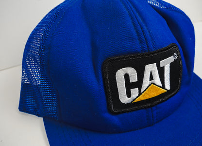 Caterpillar CAT Blue Truckers Hat Tonkin Brand Blue Mesh USA One Size