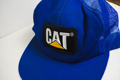 Caterpillar CAT Blue Truckers Hat Tonkin Brand Blue Mesh USA One Size