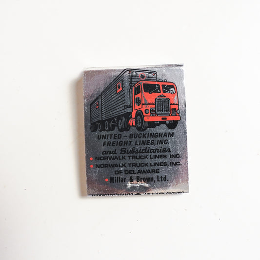 United-Buckingham Freight Lines Matchbook Norwalk Truck Lines DE Full