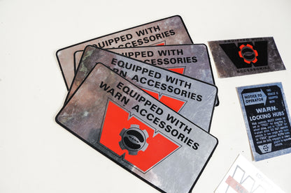 Assorted Warn Parts Brand Stickers