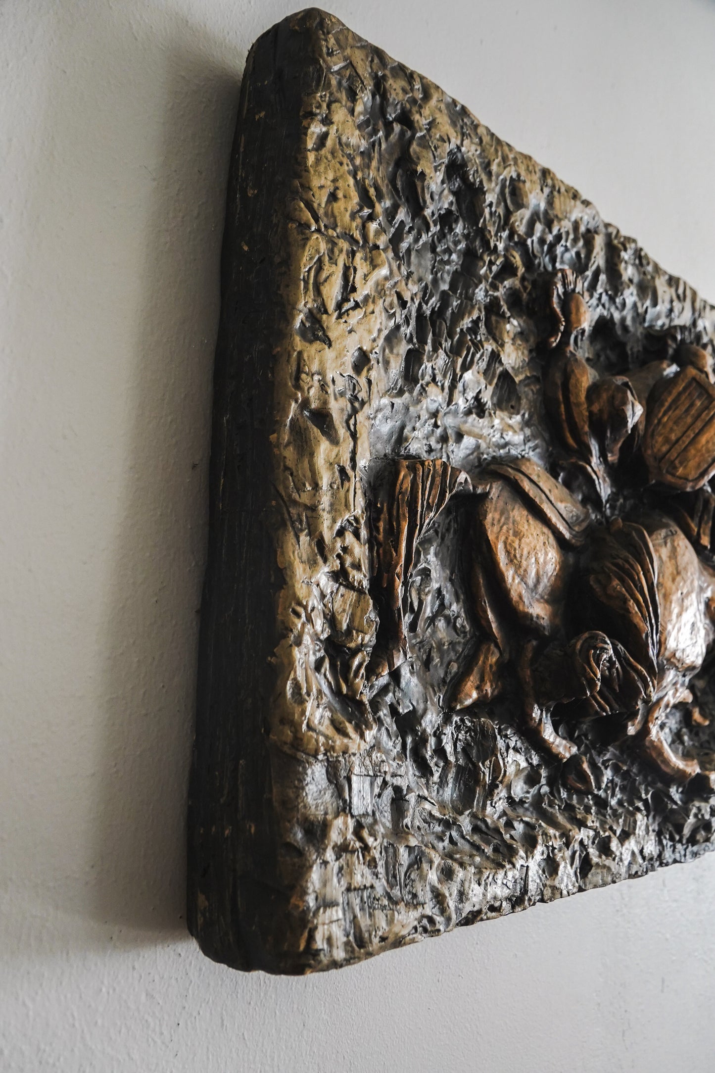 Vanguard Studios 1967 Roman Soldiers Chariots Relief Brutalist Wall Sculpture