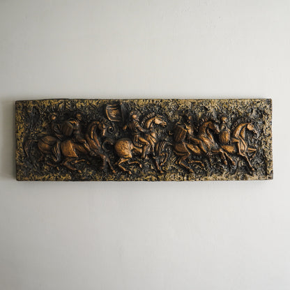 Vanguard Studios 1967 Roman Soldiers Chariots Relief Brutalist Wall Sculpture