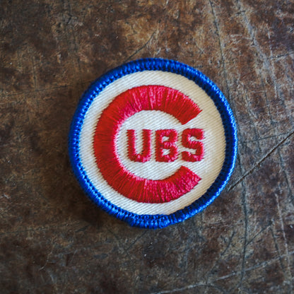 Classic Chicago Cubs Baseball Round Patch 1980s