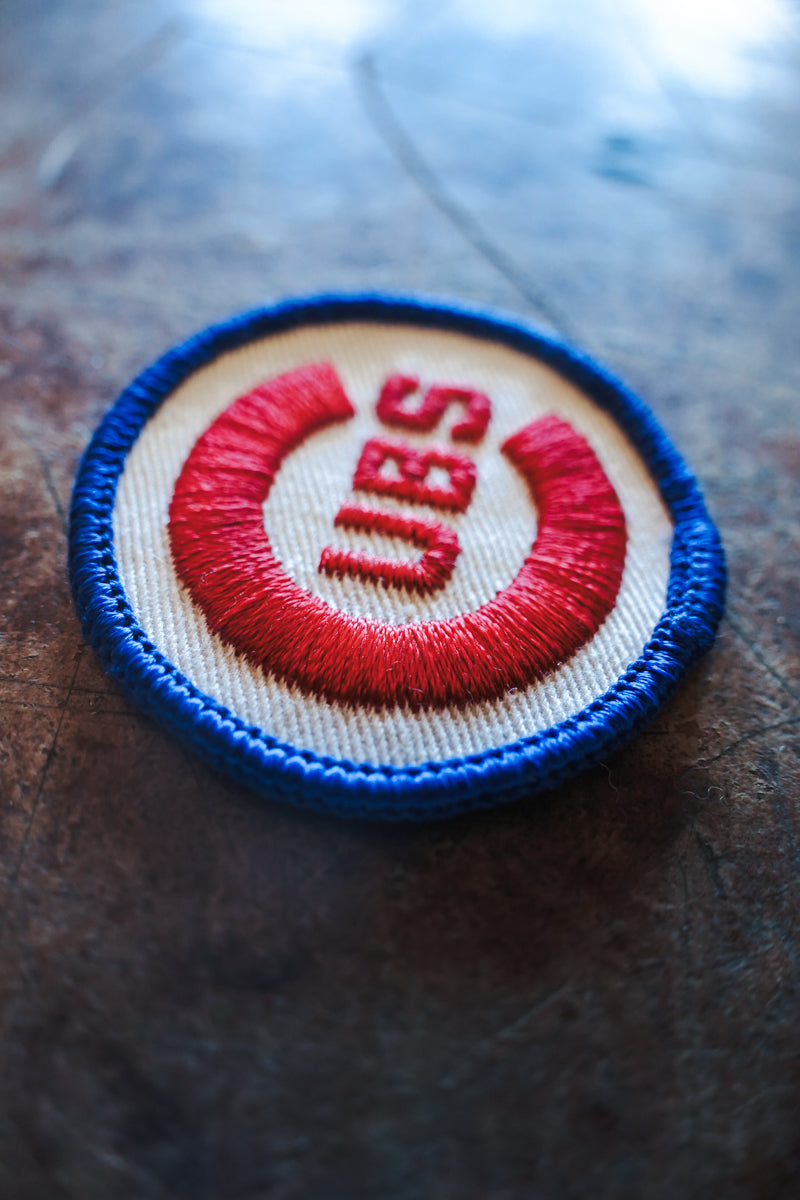 Classic Chicago Cubs Baseball Round Patch 1980s