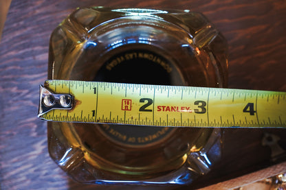 Phil Long's California Club Vegas Amber Glass Souvenir Ashtray - 3.5in